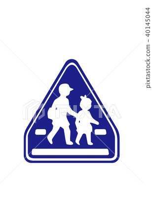 Road sign direction pedestrian crossing Road sign direction pedestrian crossing 40145044