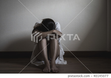 Depressed and stressed woman 40145077
