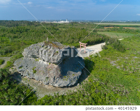 Miyakojima aerial view zone rock 40145929