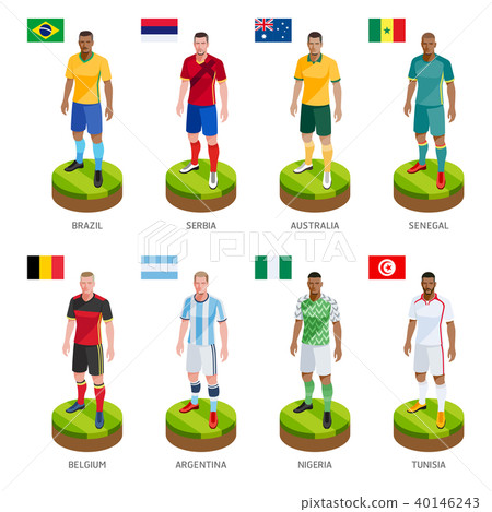 Group soccer football player jersey world team. Group soccer football player jersey world team. 40146243