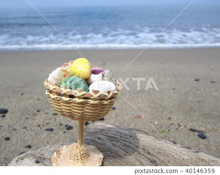 在水夏天圖像的海殼 40146359