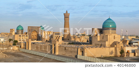 Aerial cityscape of Bukhara on sunset, Uzbekistan Aerial cityscape of Bukhara on sunset, Uzbekistan 40146800