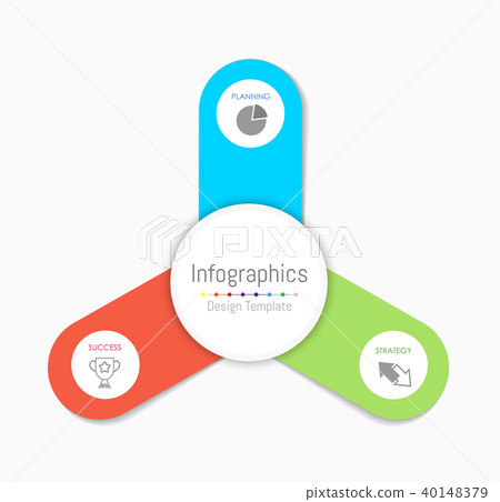 Infographic design elements with 3 options. 40148379