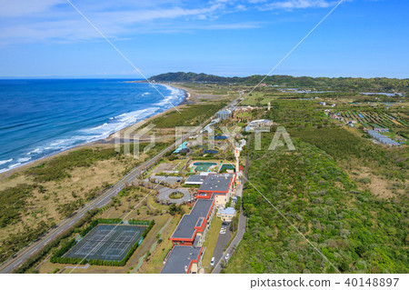 Aerial view near Tirayama city Hirasagoura coast Aerial view near Tirayama city Hirasagoura coast 40148897