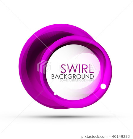 Spiral swirl flowing lines 3d vector abstract digital motion background design. Rotating concept 40149223