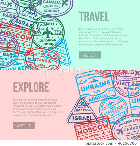Worldwide traveling flyers with visa stamps Worldwide traveling flyers with visa stamps 40150700