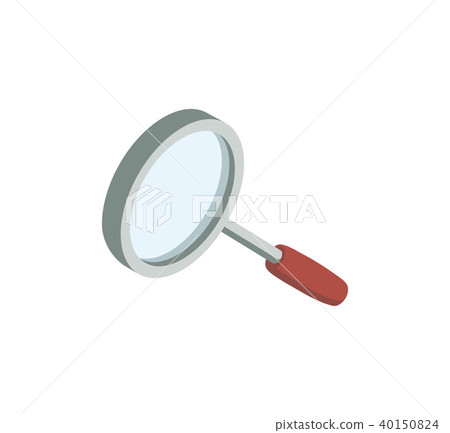 Magnifying glass isolated isometric icon Magnifying glass isolated isometric icon 40150824