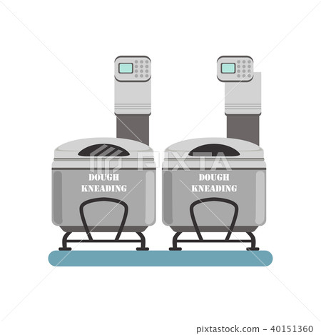 Kneading dough, stage of bread production process vector Illustration on a white background 40151360