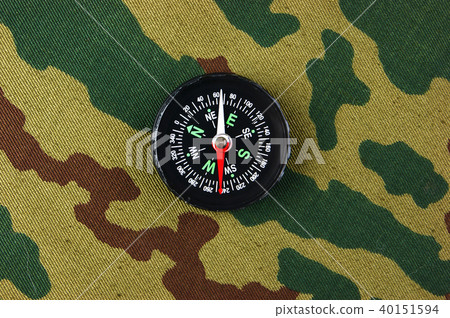 Compass on a camouflage background 40151594