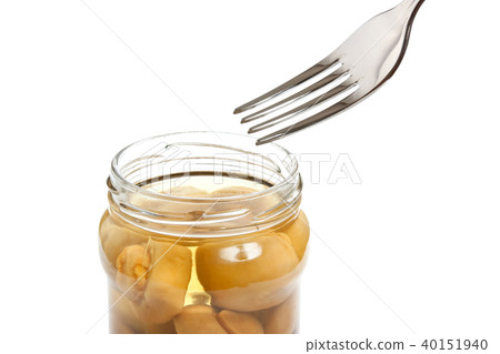 mushroom on a fork 40151940