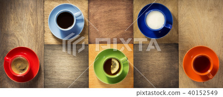 cup of coffee, tea and cacao cup of coffee, tea and cacao 40152549