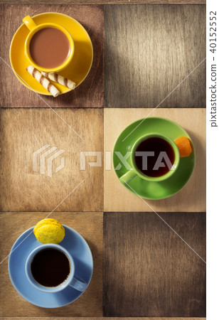 cup of coffee, tea and cacao cup of coffee, tea and cacao 40152552