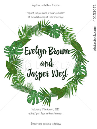 Wedding Invitation, floral invite card Design with Wedding Invitation, floral invite card Design with 40153071