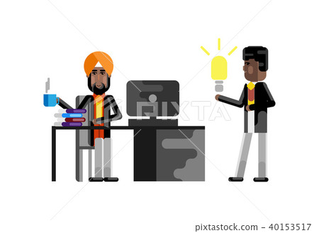 Business meeting indian manager with businessman Business meeting indian manager with businessman 40153517