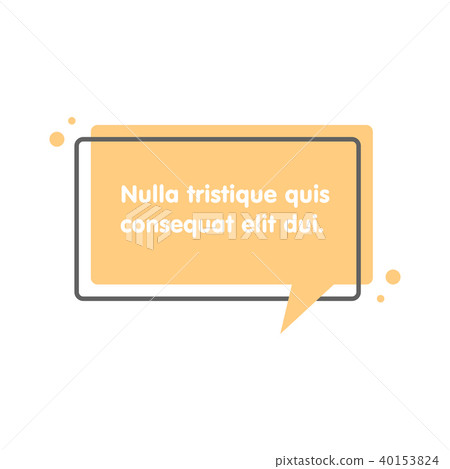 Quote text bubble. Commas, note, message 40153824