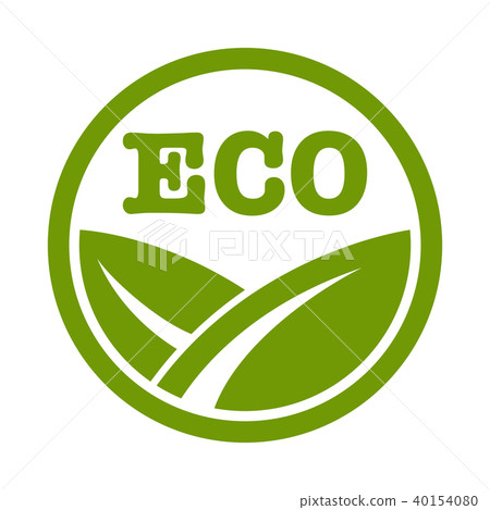Eco logo with leaf Eco logo with leaf 40154080