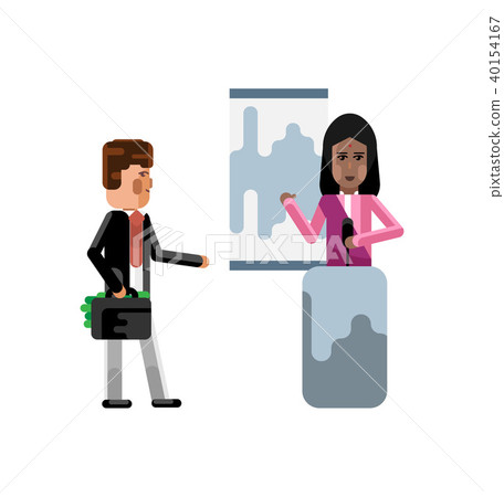 Indian woman doing business presentation Indian woman doing business presentation 40154167