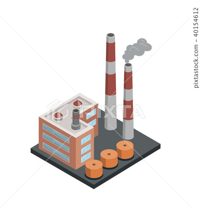 Heavy industry architecture isometric 3D element 40154612