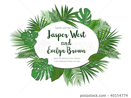 Wedding Invitation, floral invite card Design with Wedding Invitation, floral invite card Design with 40154774