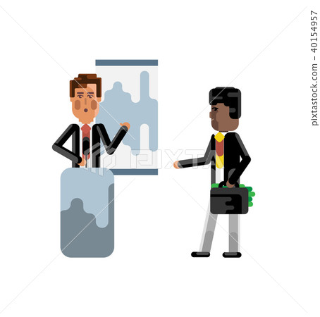 European speaker doing business presentation 40154957