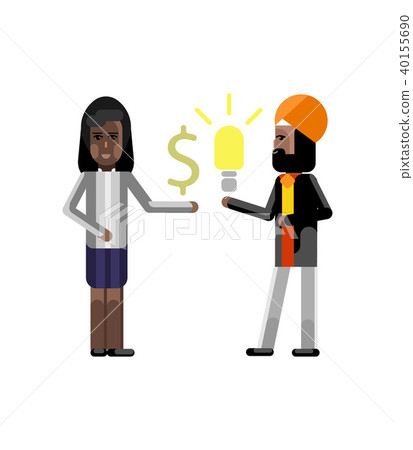 Indian businessman holding idea light bulb Indian businessman holding idea light bulb 40155690