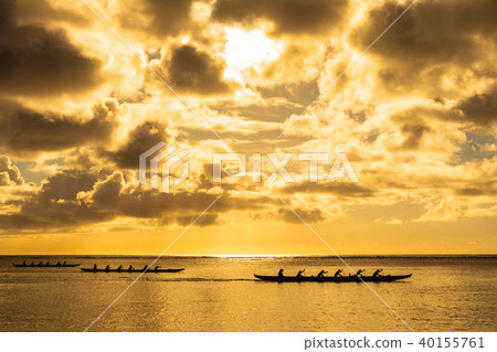 Sunset in Guam Tumon Bay 40155761