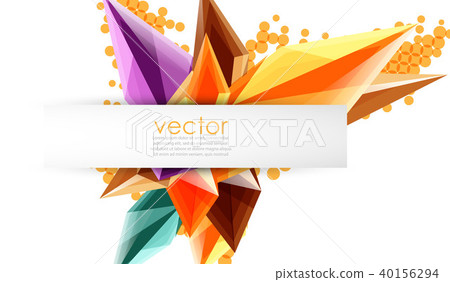 Colorful blooming crystals vector abstract background Colorful blooming crystals vector abstract background 40156294