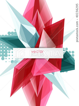 Colorful blooming crystals vector abstract background Colorful blooming crystals vector abstract background 40156295