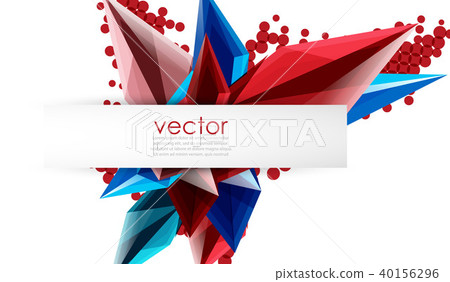 Colorful blooming crystals vector abstract background Colorful blooming crystals vector abstract background 40156296