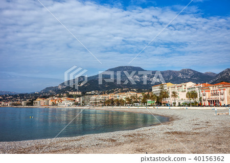 Menton Town on French Riviera in France 40156362