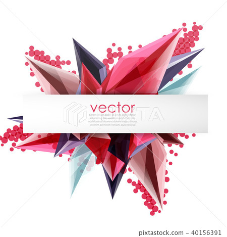 Colorful blooming crystals vector abstract background Colorful blooming crystals vector abstract background 40156391