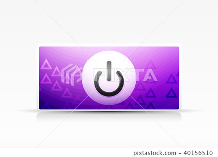 Power button technology logo, digital art techno concept, on off icon Power button technology logo, digital art techno concept, on off icon 40156510