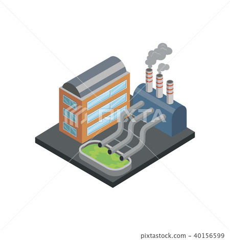 Chemical plant isometric 3D element 40156599