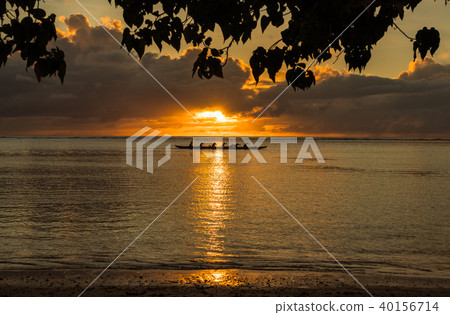 Sunset in Guam Tumon Bay 40156714