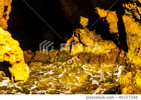 high cliff above the sea, summer sea background 40157348
