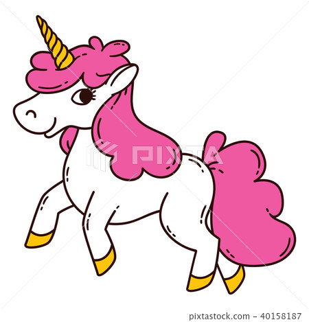 插图素材: cute unicorn.