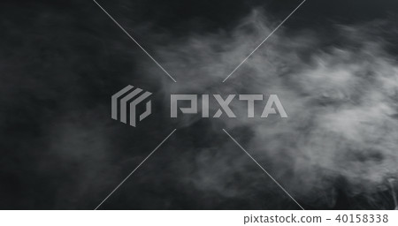 vapor steam from right over black background 40158338