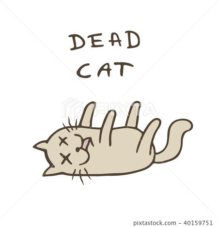 Cute cat was poisoned and died. Vector Cute cat was poisoned and died. Vector 40159751
