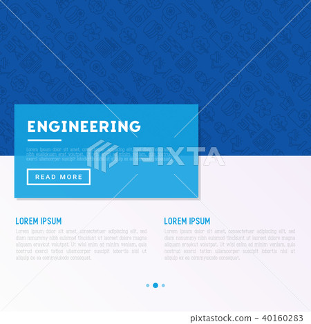 Engineering concept with thin line icons - Stock Illustration [40160283 ...