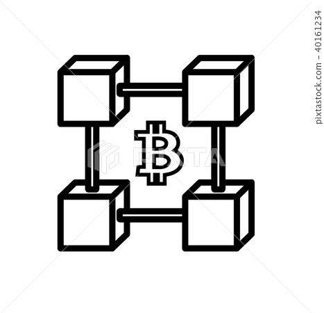 Line Blockchain Icon - Stock Illustration [40161234] - PIXTA