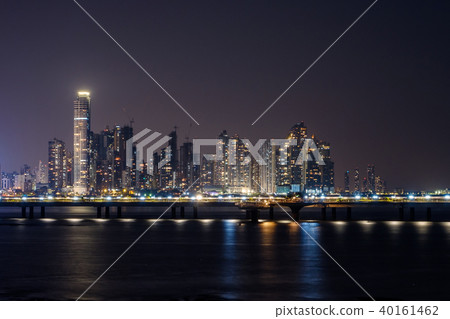 city skyline at night - modern cityscape Panama 40161462
