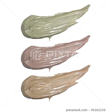 Natural clay mask isolated on white. Makeup product sample 40162238