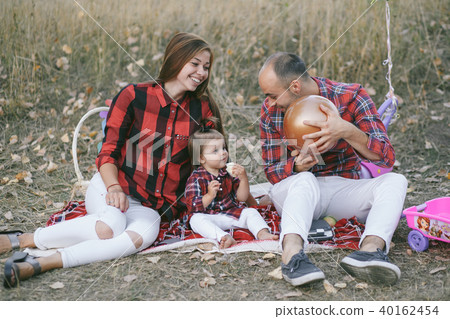 family in a field family in a field 40162454