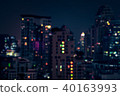 Blurred abstract background view of Bangkok night  40163993