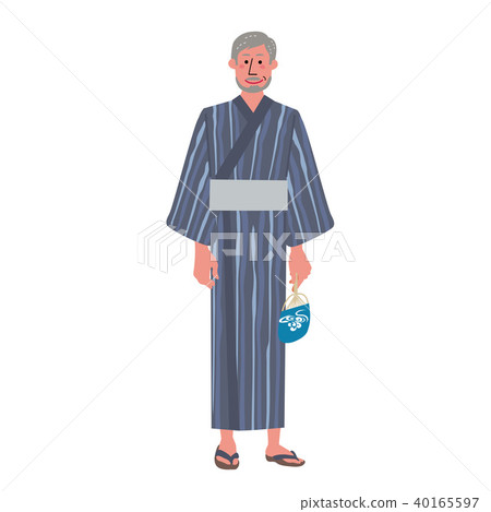 Senior male illustration of yukata Senior male illustration of yukata 40165597