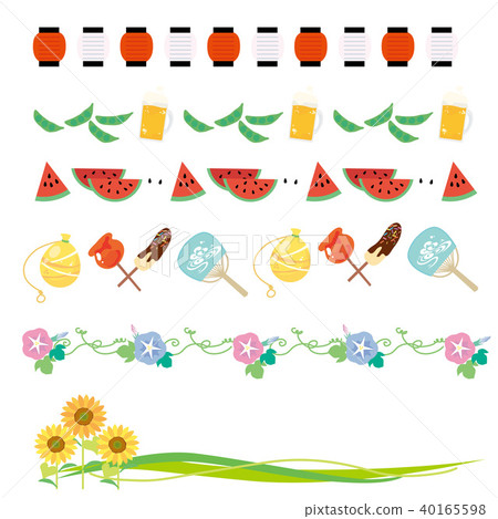 Summer icon frame illustration Summer icon frame illustration 40165598