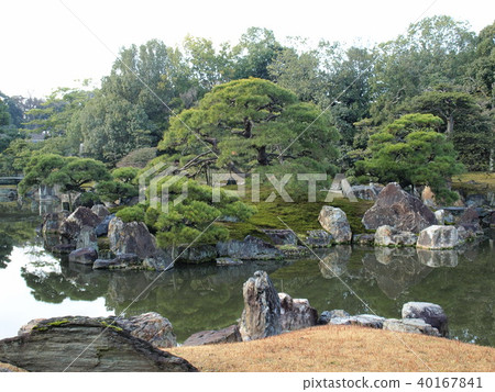 世界遺產 京都ninomaru花園和二條城 照片素材 圖片 圖庫