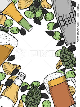 hand drawn beer set hand drawn beer set 40168867