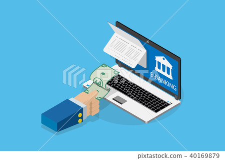 business hand pull banknote from account passbook 40169879