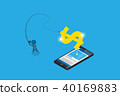 businessman use fishing rod to get dollar symbol 40169883